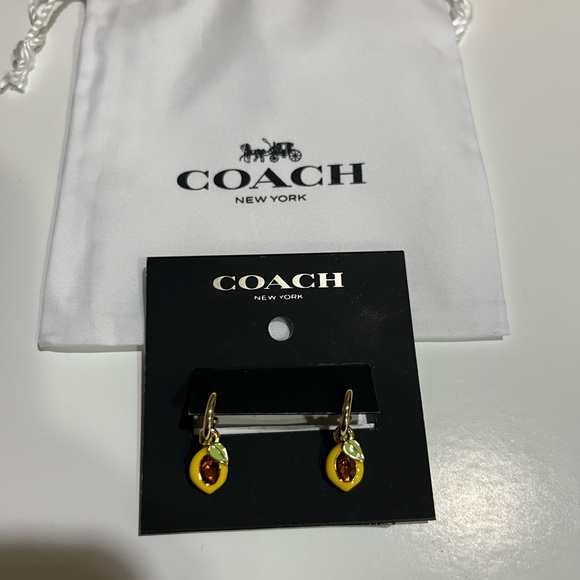 NWT Coach Lemon Drop Earrings - Picture 1 of 4